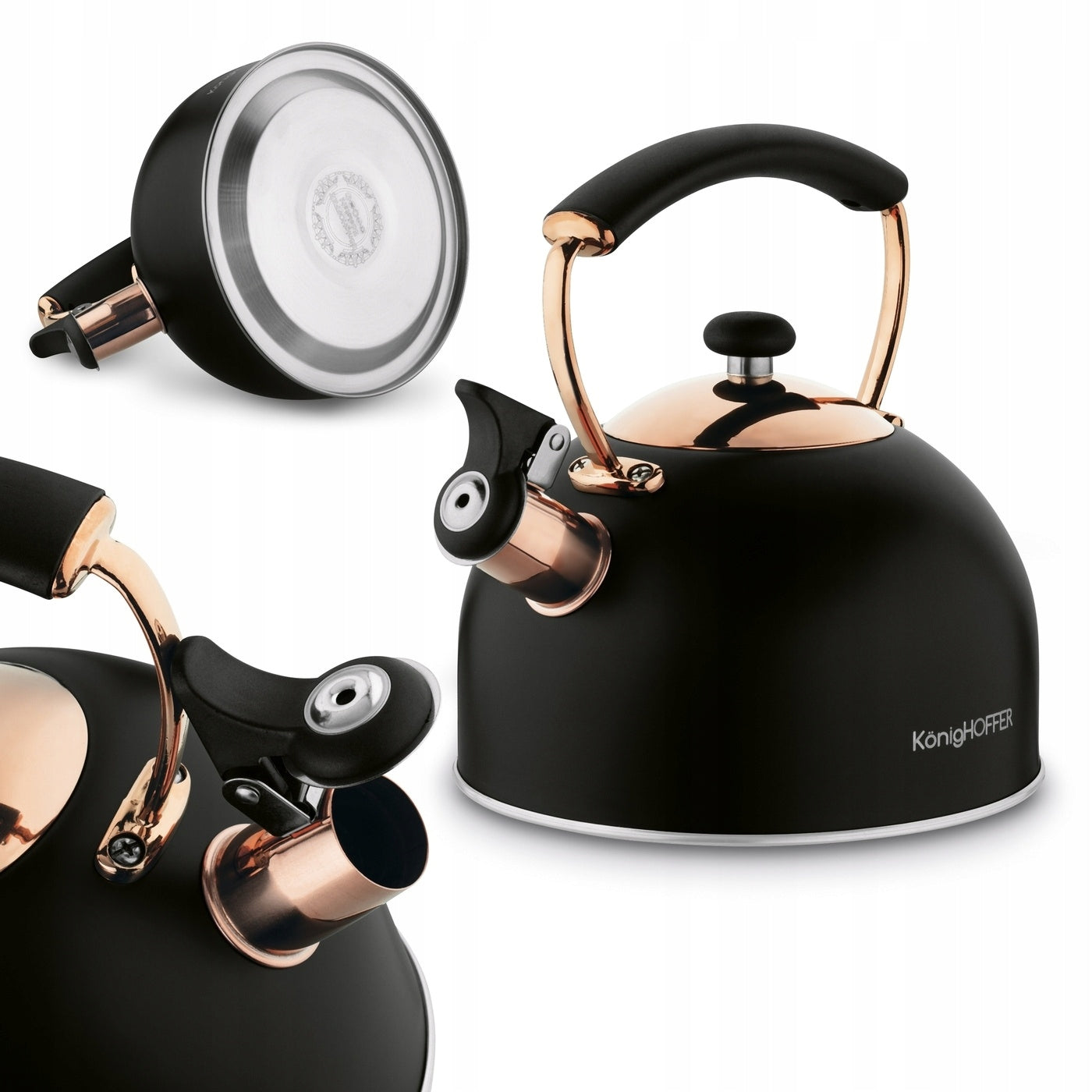 GAS KETTLE Induction with WHISTLE Traditional Konighoffer Morena 2,3 l
