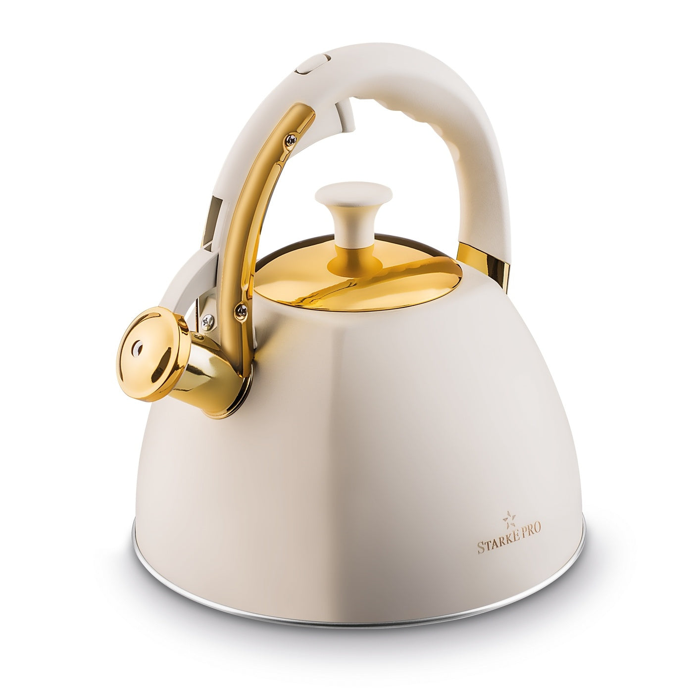 GAS KETTLE WITH WHISTLE Induction Elegant Starke Pro Grava Creamy 2,5L