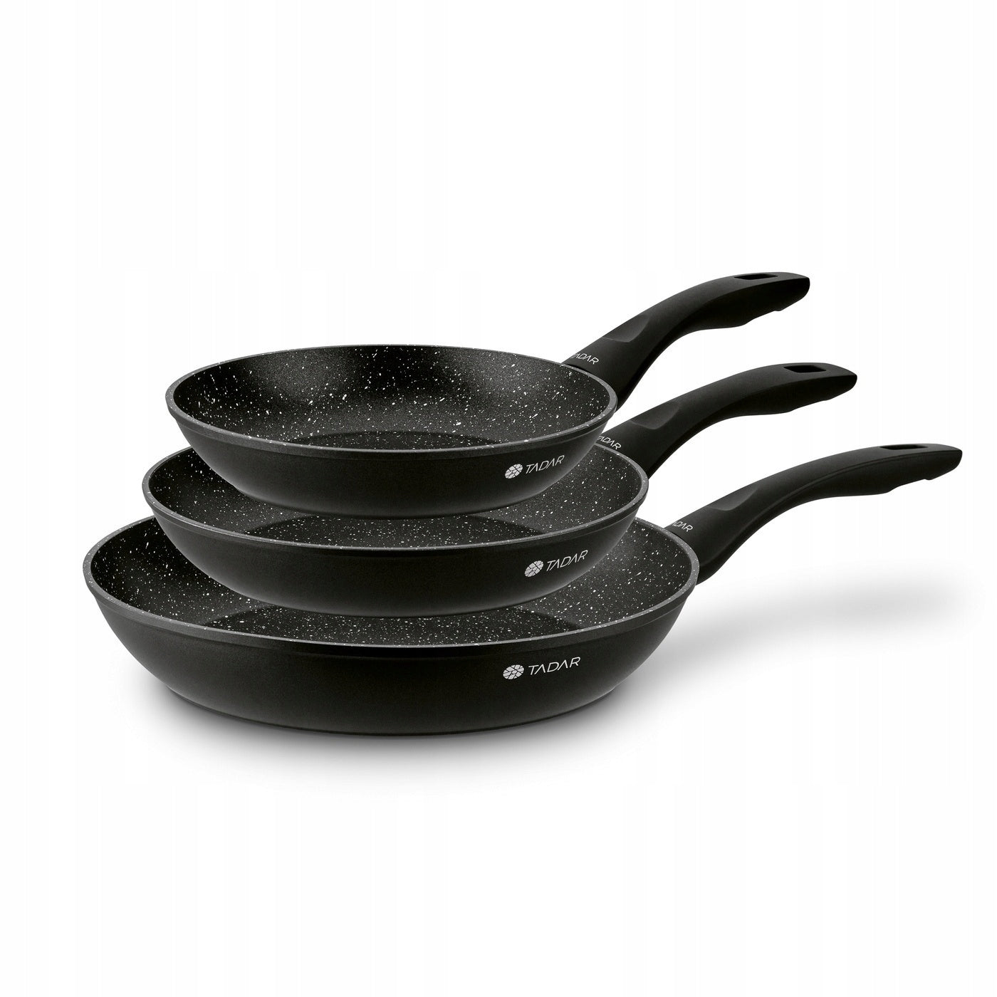 GAS PAN SET Non stick SOLID Black Tadar Erlan 20/24/28 Packaging status original