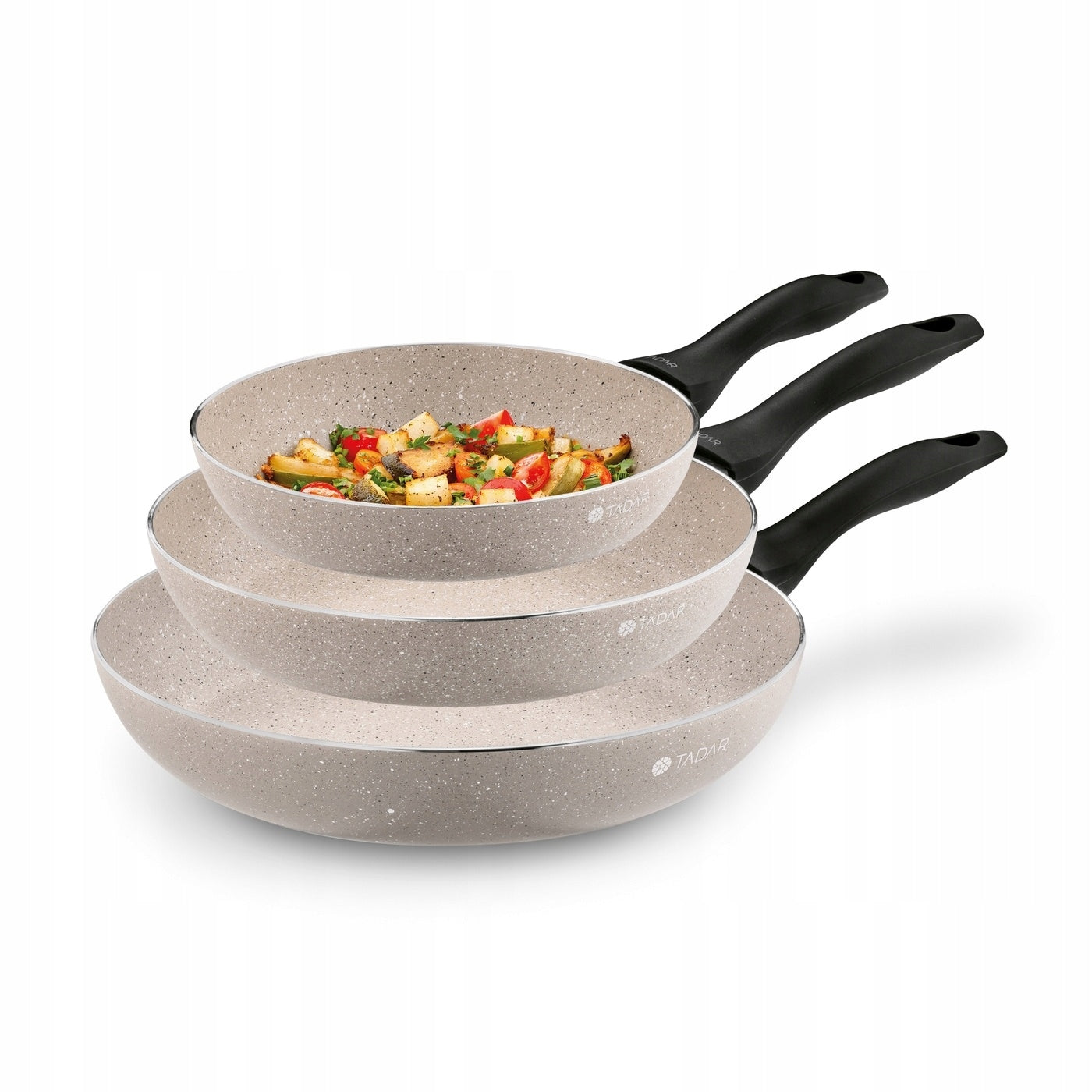 GAS PAN Set Non stick SOLID Beige Tadar Sasso 20/24/28