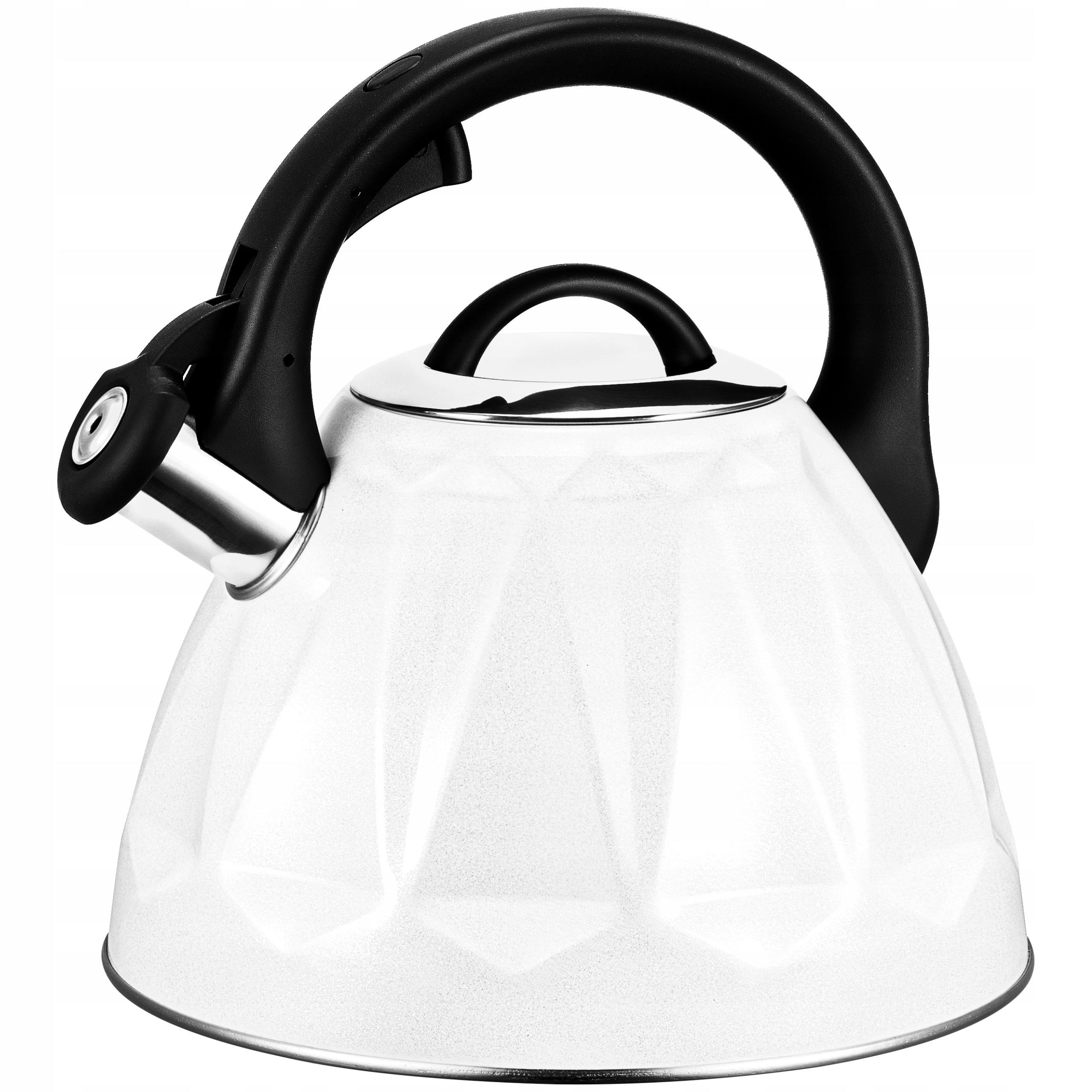 GAS STEEL KETTLE 3L WHITE KETTLE WITH WHISTLE COVER STEEL INDUCTION