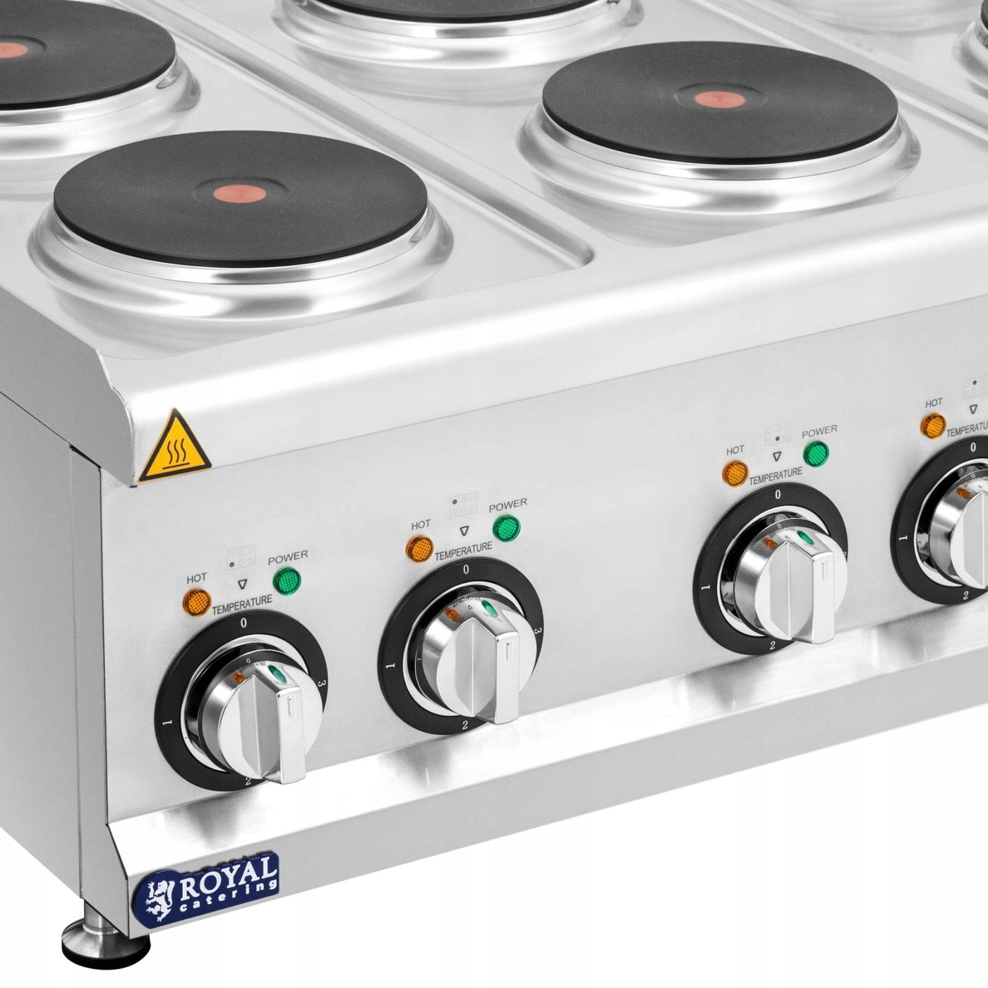 GASTRONOMIC ELECTRIC COOKER - 12 KW - 6 BURNERS - 90 X 65 CM - Brand Royal Catering