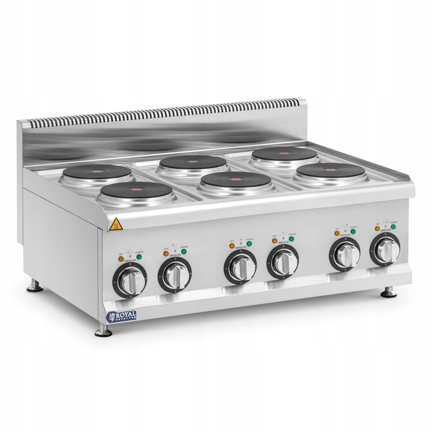 GASTRONOMIC ELECTRIC COOKER - 12 KW - 6 BURNERS - 90 X 65 CM -