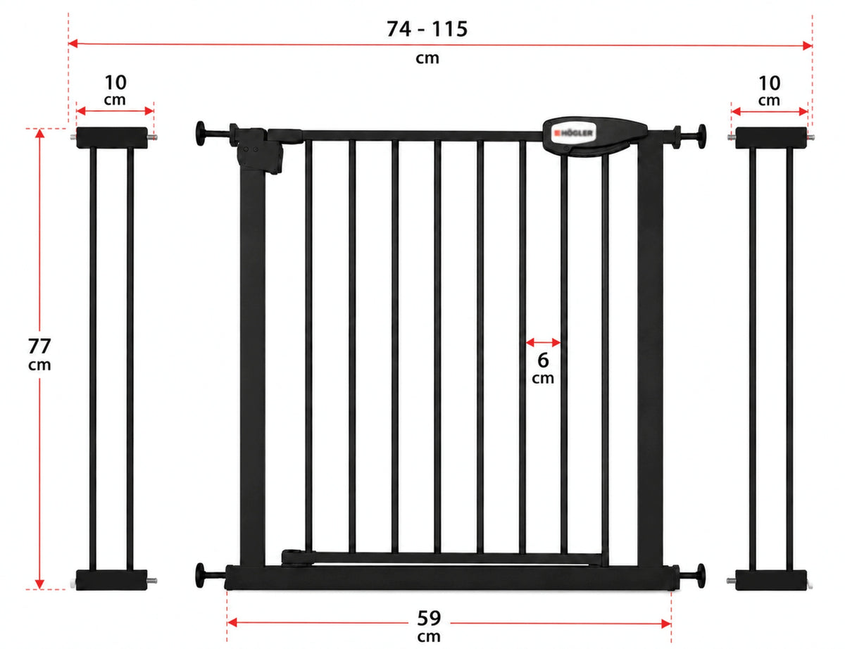 GATE SECURITY BARRIER for stairs door EXPANSION Protective 75-115cm Manufacturer code BRAMKA_NA_SCHODY_74-108_cm