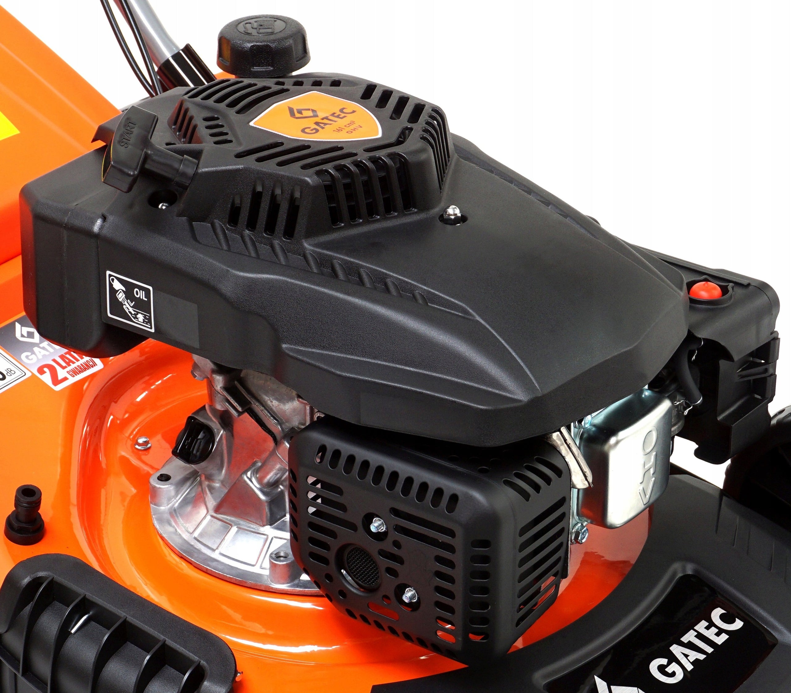 GATEC petrol lawn mower with drive / 46 cm, 161 cm3, 4in1, cast iron sleeve Mowing width 46 cm
