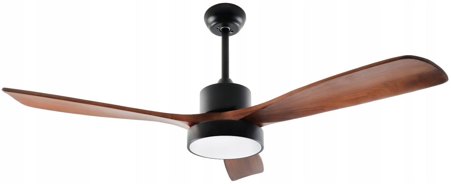 GAYA DC LED Ceiling Fan Dark Wood - 132cm | Windmill with Remote Control Packaging status original