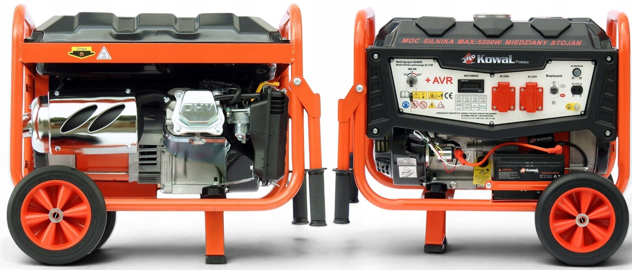 GENERATOR SET 5,2kW ELE-START AVR+ COPPER STATOR blacksmith hour counter Manufacturer code A3 PRO