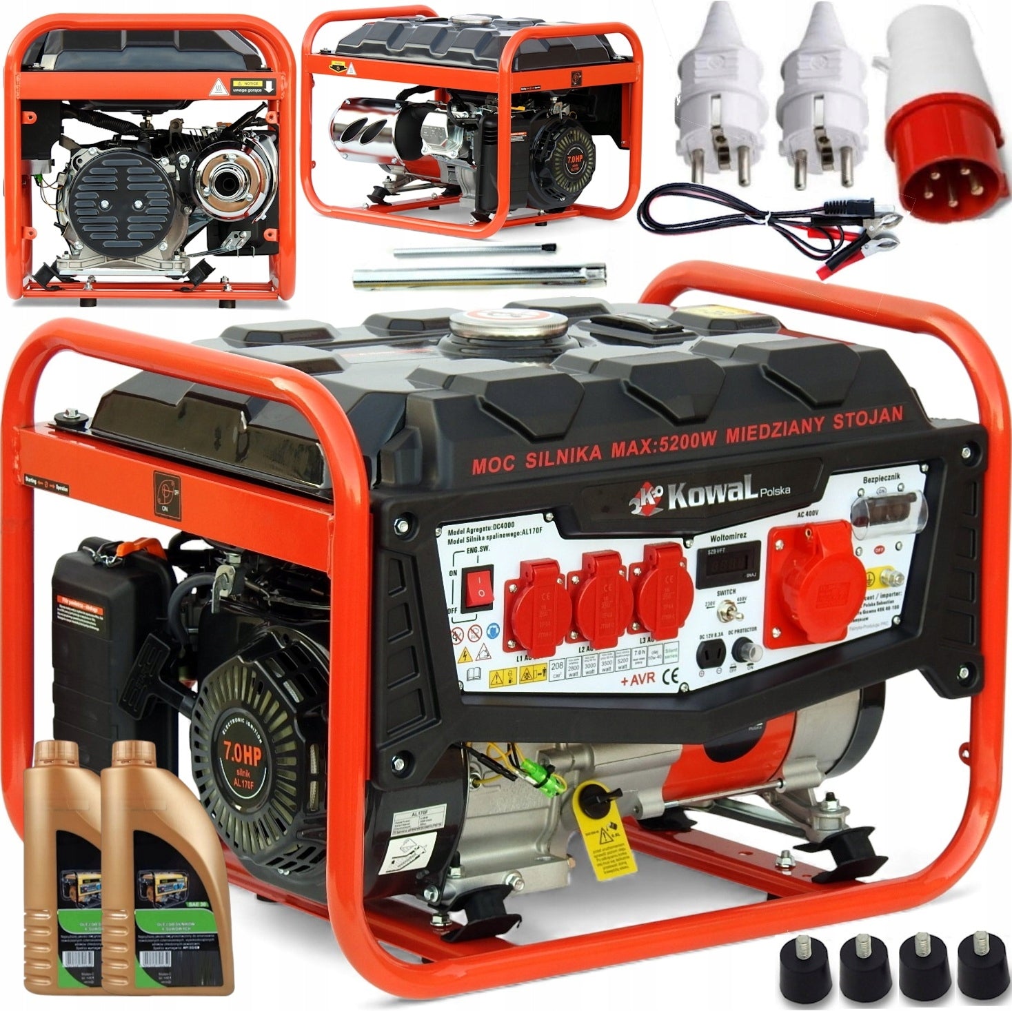 GENERATOR SET 5,2kW generator COPPER stator blacksmith HOUR COUNTER AVR+