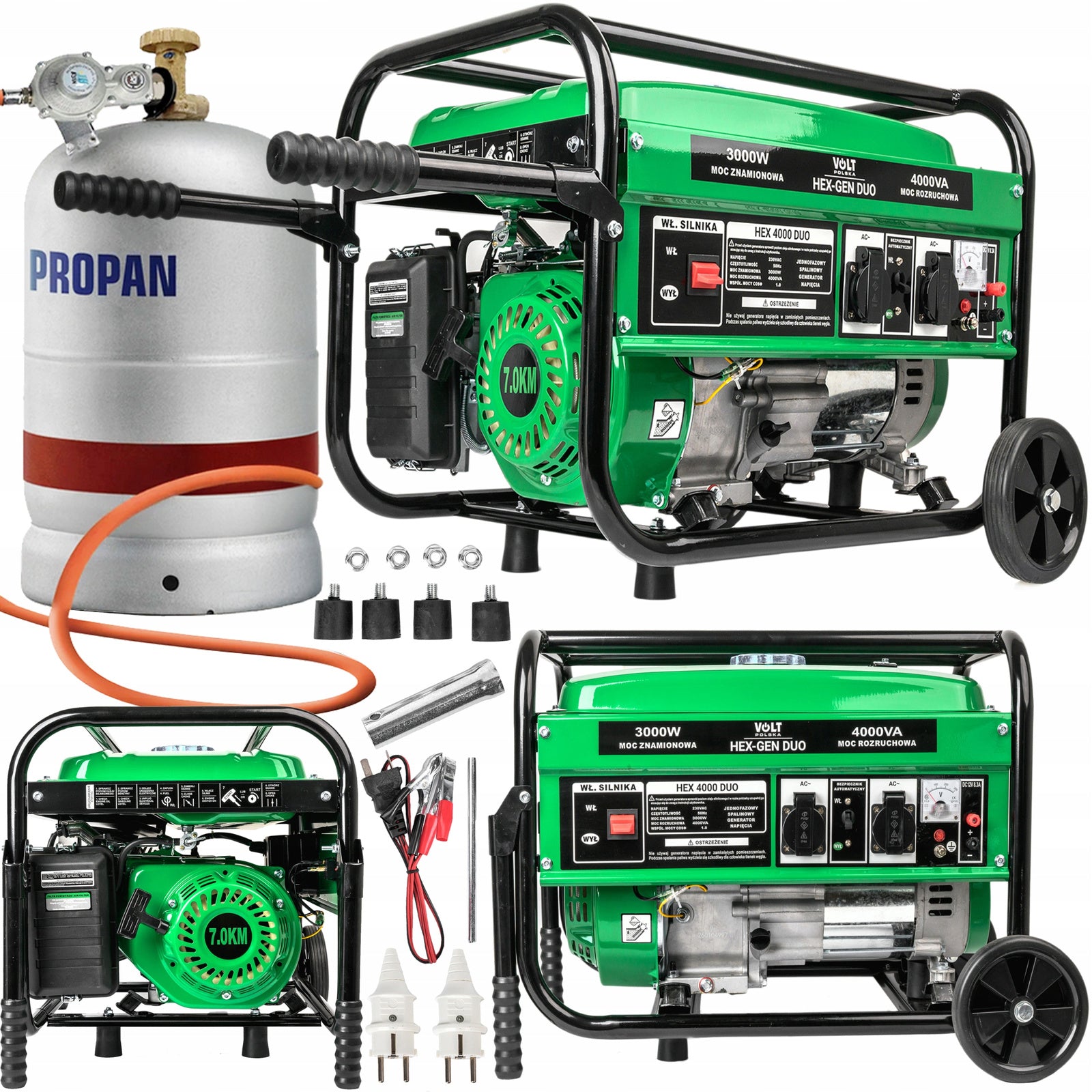 GENERATOR SET LPG CNG PETROL 1 PHASE 4000W COPPER 7KM
