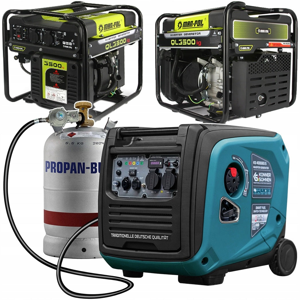 GENERATOR SET LPG GAS KS 4000iEGS + INVERTER GENERATOR 3500