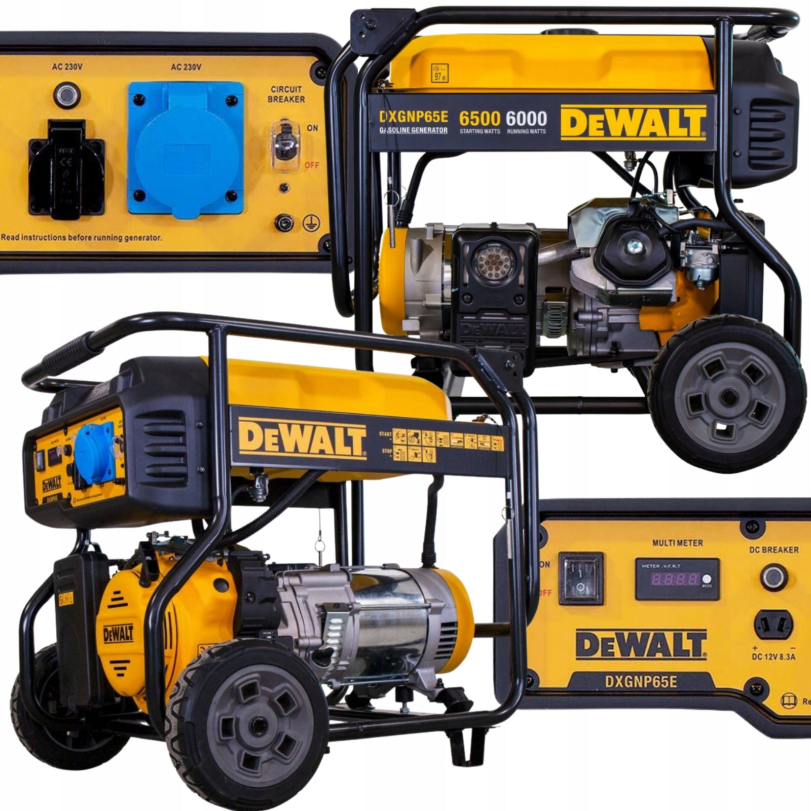 GENERATOR SET PORTABLE SINGLE-PHASE DEWALT DXGNP65E 6500W PETROL