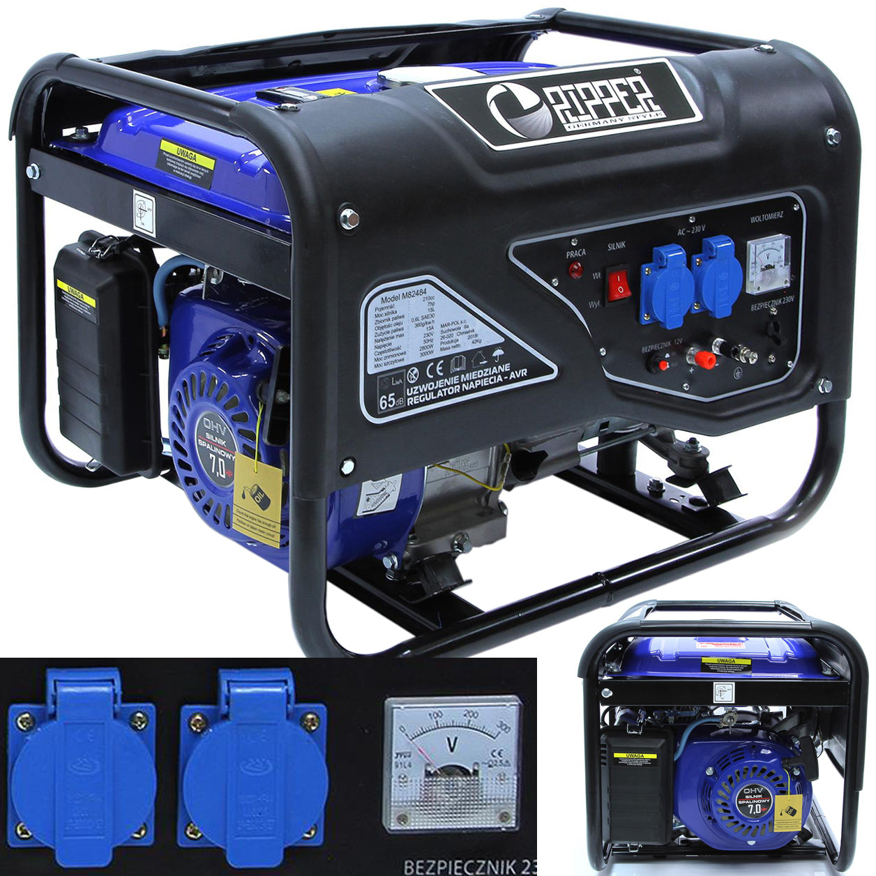 GENERATOR SET petrol CURRENT GENERATOR AVR 230V 3KW on copper