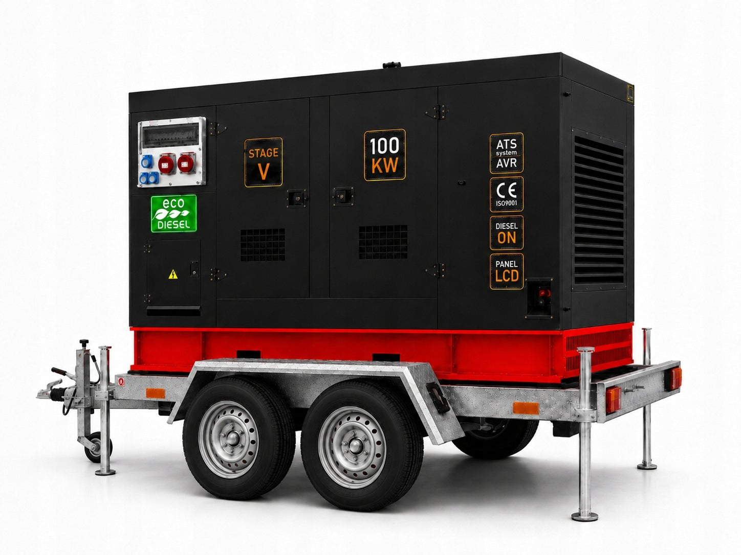 GENEZO 100 kW / 130 kVA Stage V AVR ATS SZR mobile generator set Packaging status original