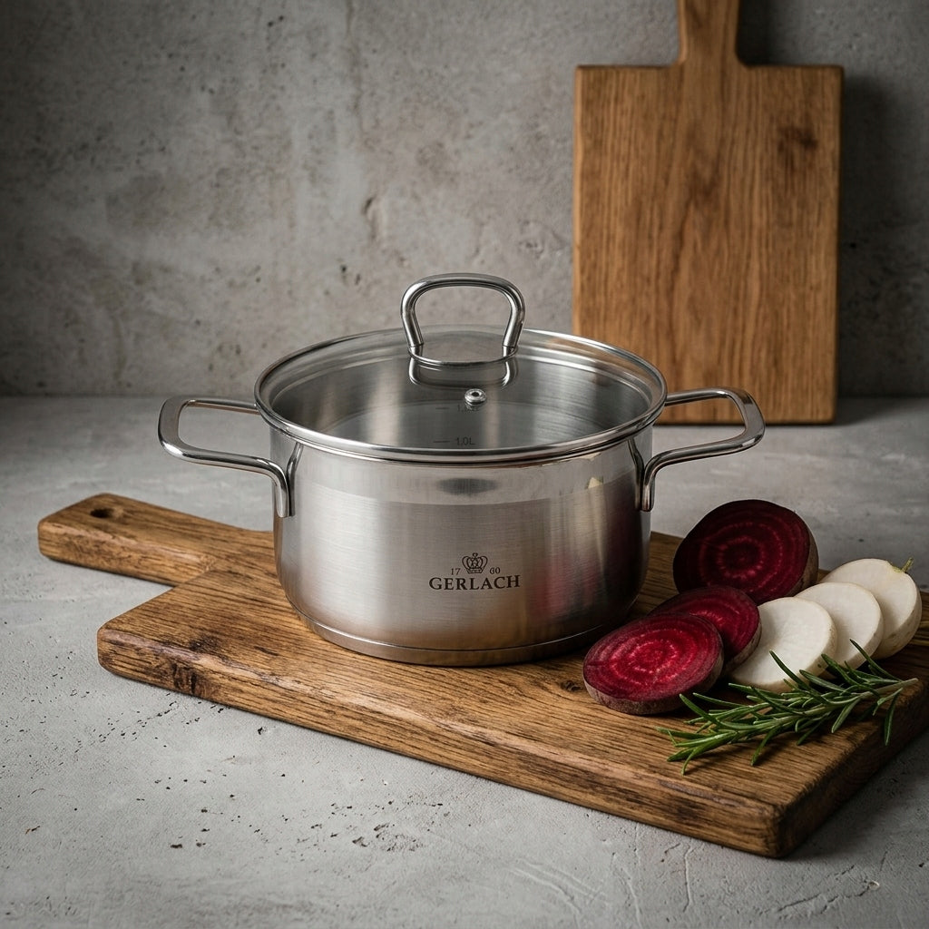GERLACH BRAVA POT 2 L WITH LID 18 cm STAINLESS STEEL Manufacturer code 322G20