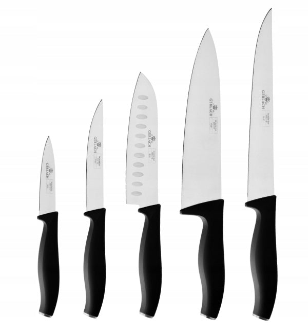 GERLACH COMFORT 985 Set of 5 knives in black block / non-slip handle Manufacturer code 985CzB