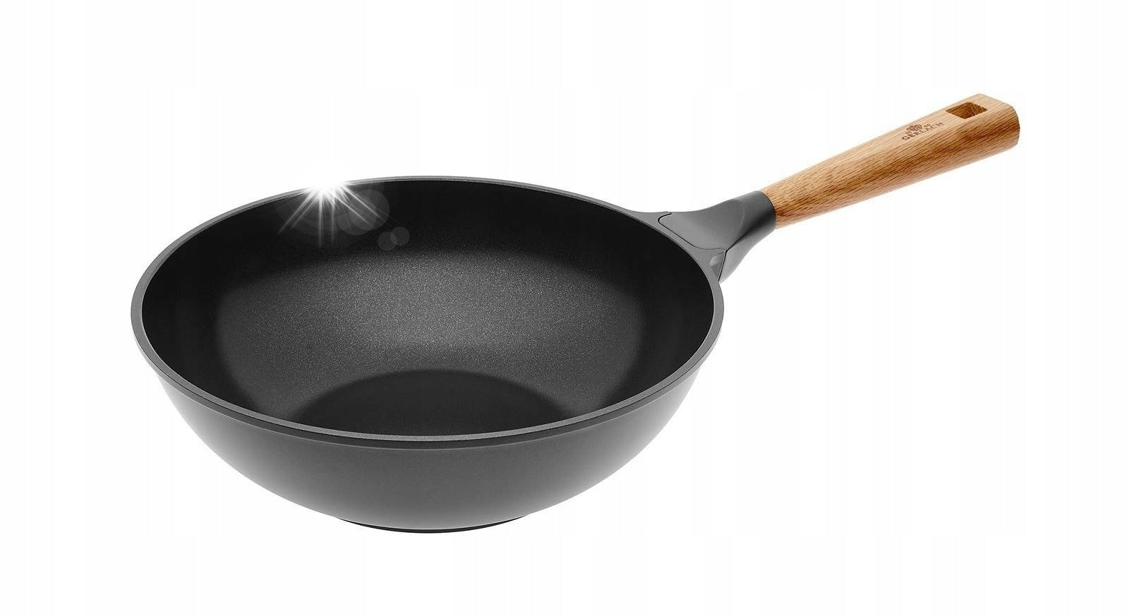 GERLACH WOK PAN ALUMINUM DEEP NATURE CERAMIC Non Stick Ilag 28cm