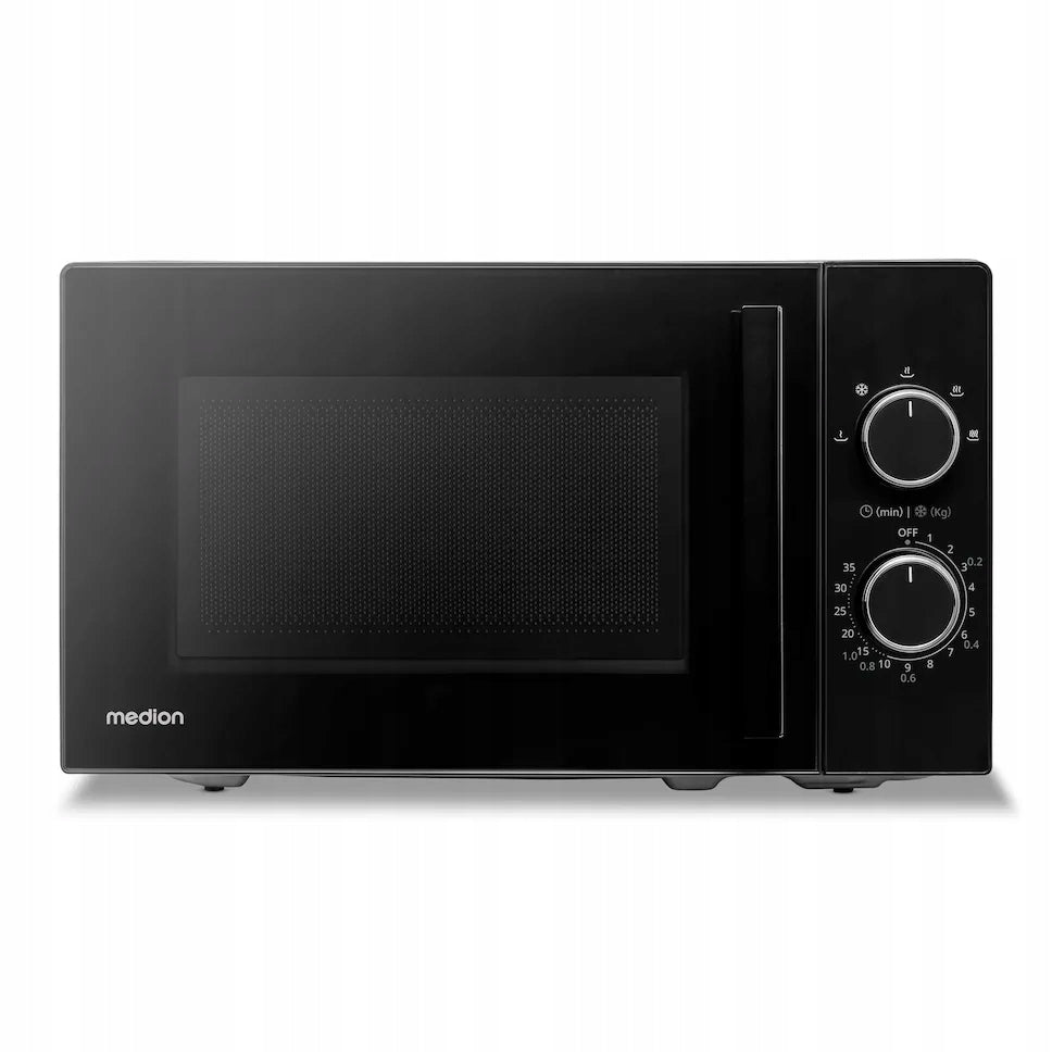 GERMAN MICROWAVE OVEN MEDION 800W 20L TIMER DEFROSTING BLACK Manufacturer code MD 12011