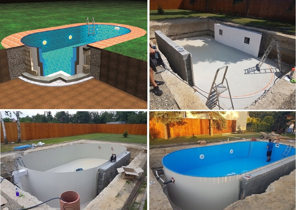 GERMAN POOL IBIZA 10x4,16x1,5+ASSEMBLY WHOLE PL Product width 416 cm