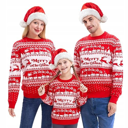 GETUP FITTED FAMILY CHRISTMAS SWEATER GETUP FITTED FAMILY