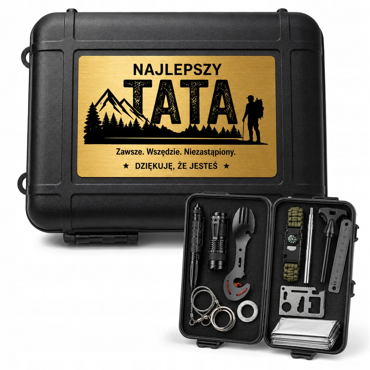 GIFT Dad's Day BIRTHDAY 18 40 60 MILITARY SURVIVAL ESSENTIALS Model survival