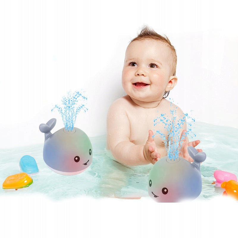 GIFT Fountain Squirting Whale for Bathing Glows Color gray
