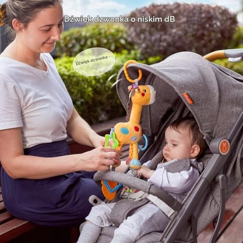 GIRAFFE RATCHET HANGING PLUSH BABY FOR STROLLER GIFT Kind toy bars
