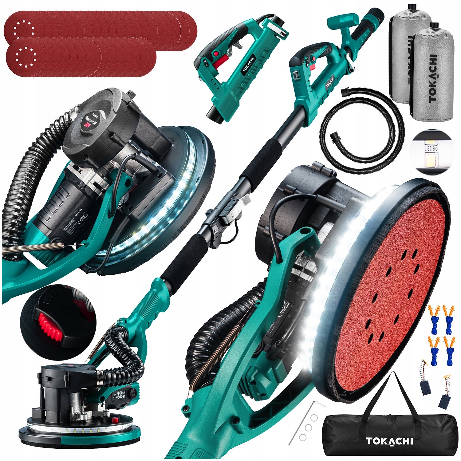 GIRAFFE SANDER FOR PLASTERING PLASTER WALLS 220cm LED + PAPER x35