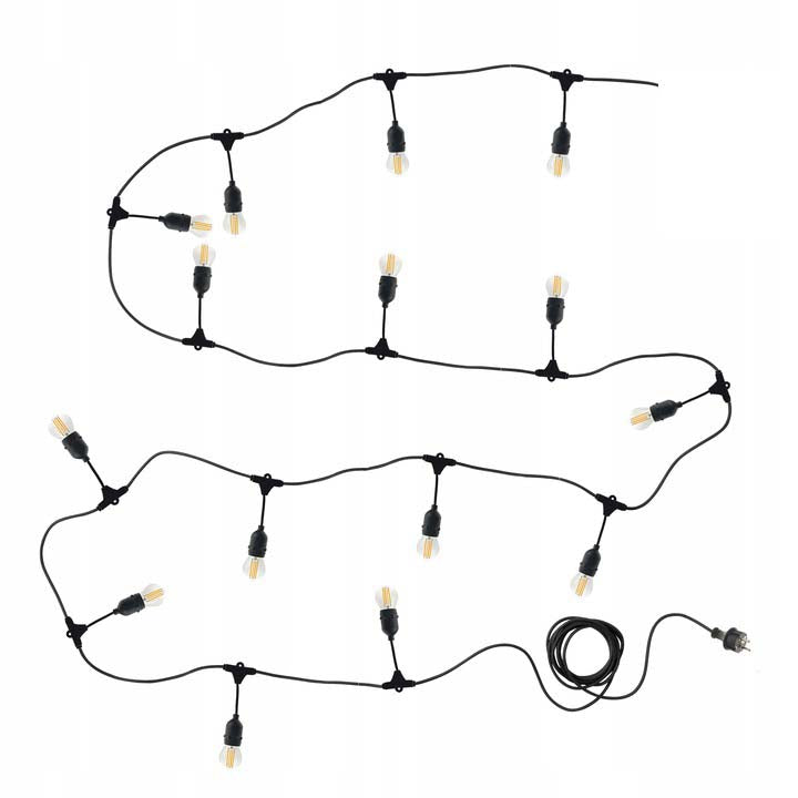 GIRLANDA LED chain 15m E27 garden lamp TARAS