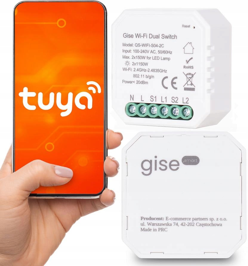 GISE Smart Single relay module (without N) Zigbee | Tuya | GSS-ZB-NN Brand Gise