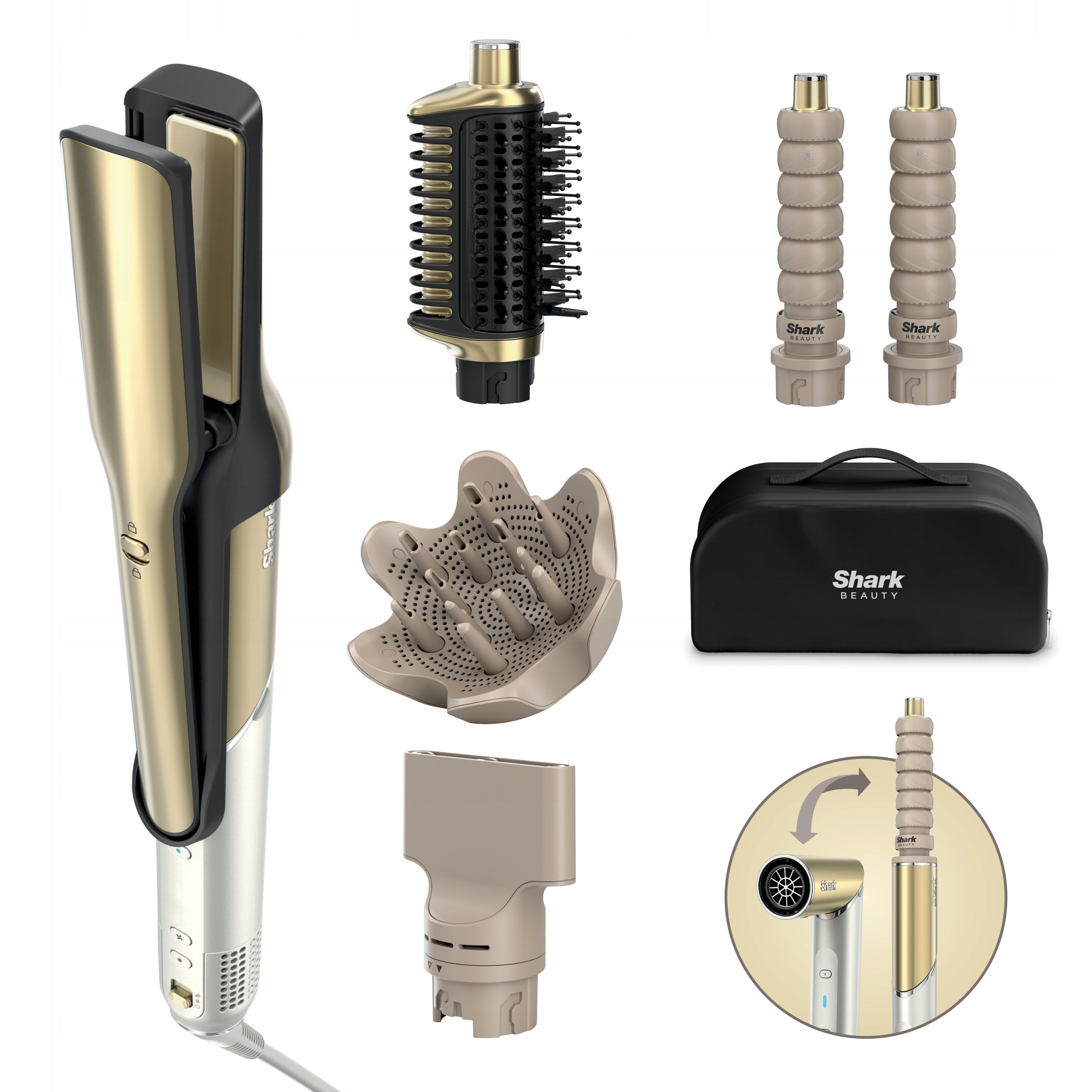 GLAM Shark HD6052SEU curling iron-dryer