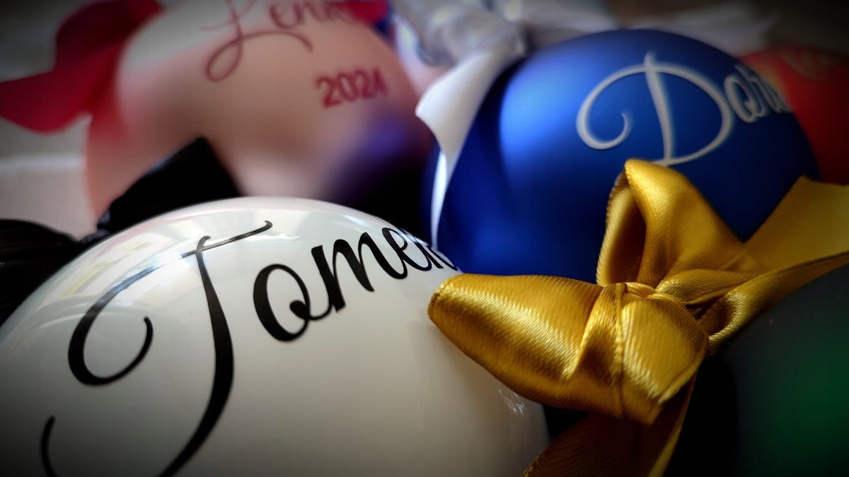 GLASS BAUBLE for Christmas tree with NAME ball Christmas ornament for gift 10cm Brand no brand