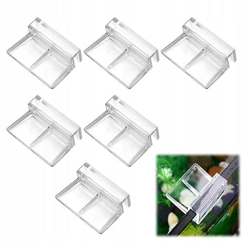 GLASS CLIPS AQUARIUM ACRYLIC HANDLE COVER 6 PCS acrylic steel