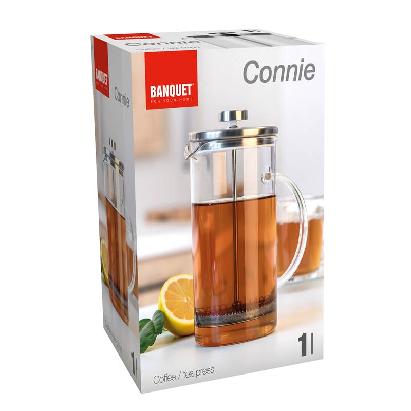 GLASS JUG WITH INFUSER strainer teapot kettle for herbs tea 1 L Capacity 1000 ml