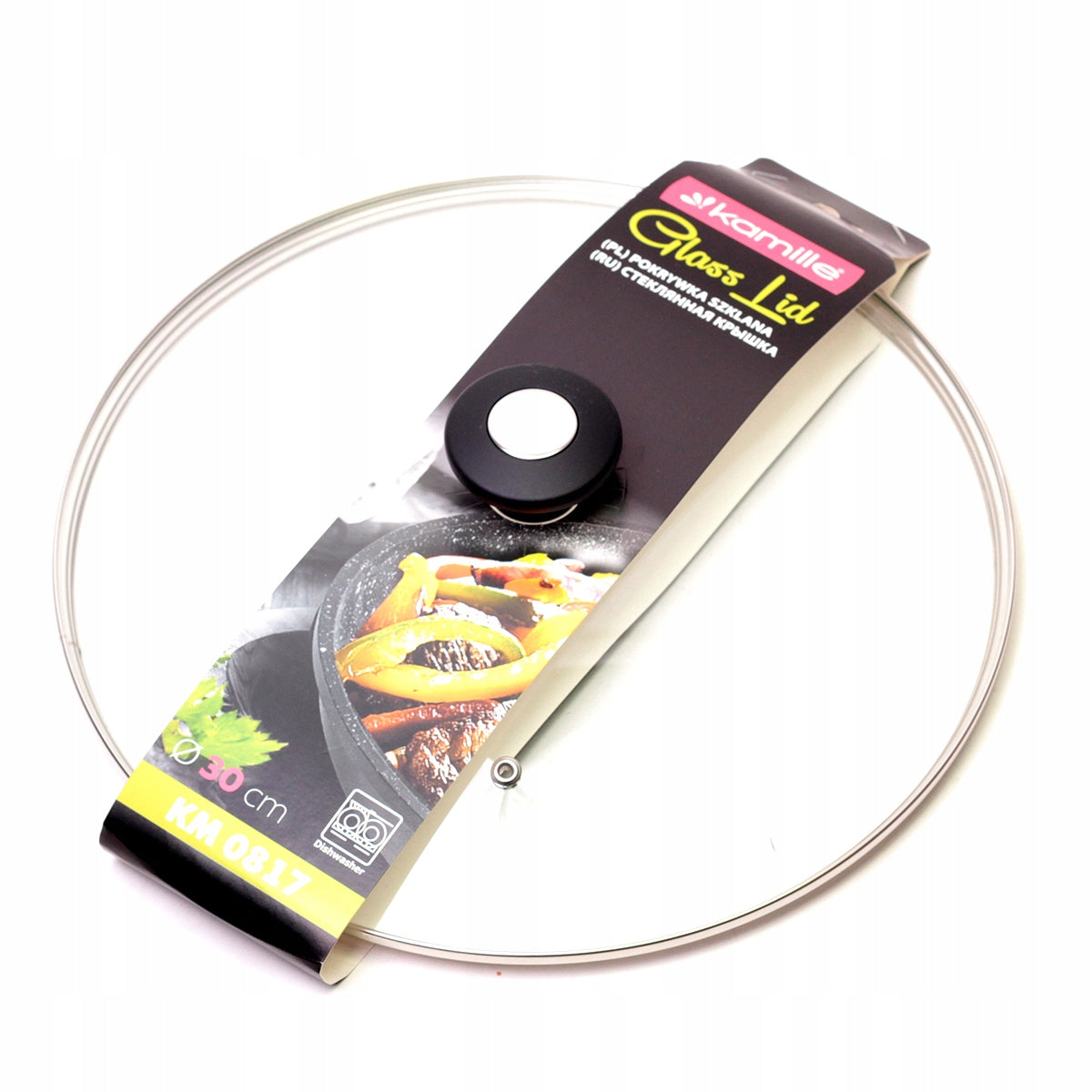 GLASS LID COVER FOR PAN UNIVERSAL POT 30 cm KAMILLE Packaging status original