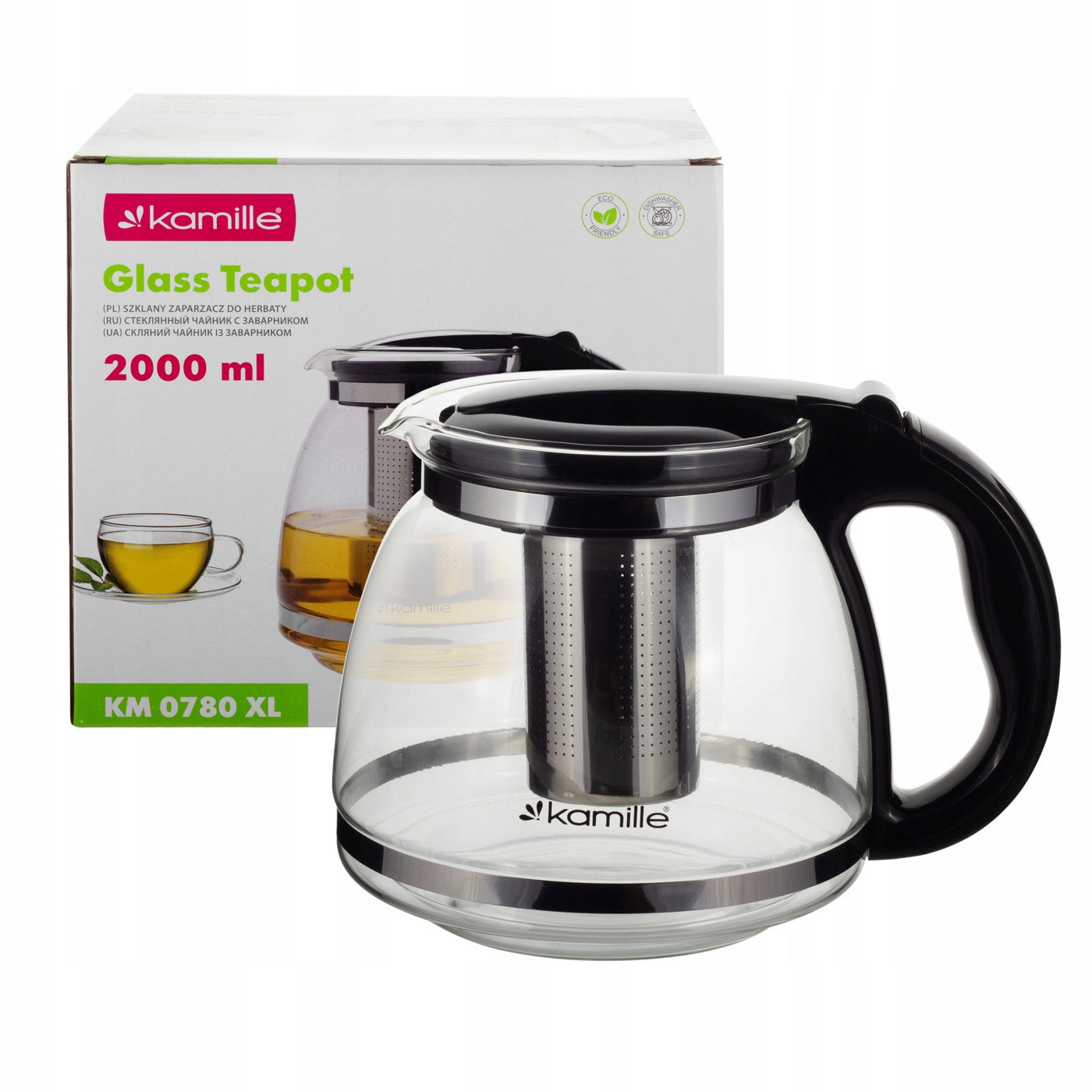 GLASS TEA INFUSER HERBS JUG 2,0 L KAMILLE EAN (GTIN) 5904734060109