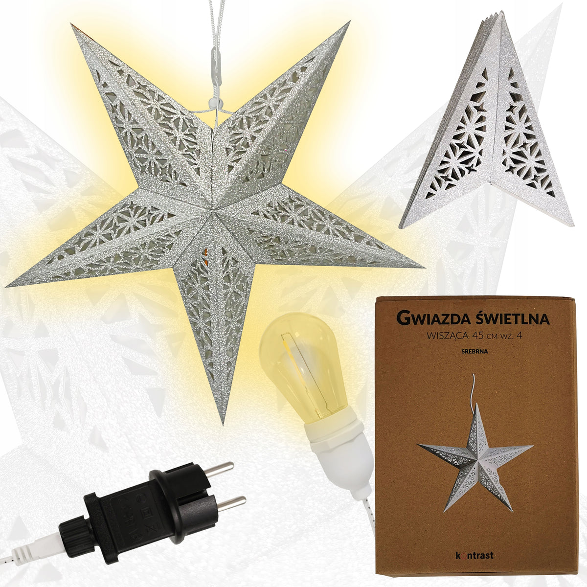 GLOWING STAR HANGING CHRISTMAS BETHLEHEM LAMP DECORATION FOR 45cm EAN (GTIN) 5901386201645