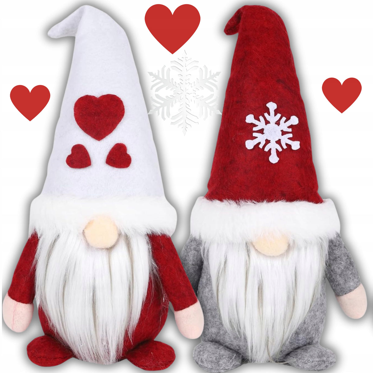 GNOME 2x CHRISTMAS GNOME STANDING GIFT CHRISTMAS DECORATION