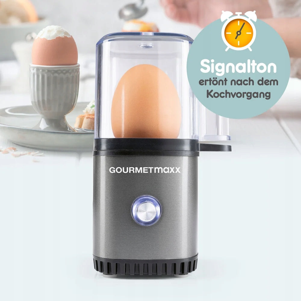 GOURMETmaxx Egg cooker for 1 egg 70 W anthracite Dominant color gray