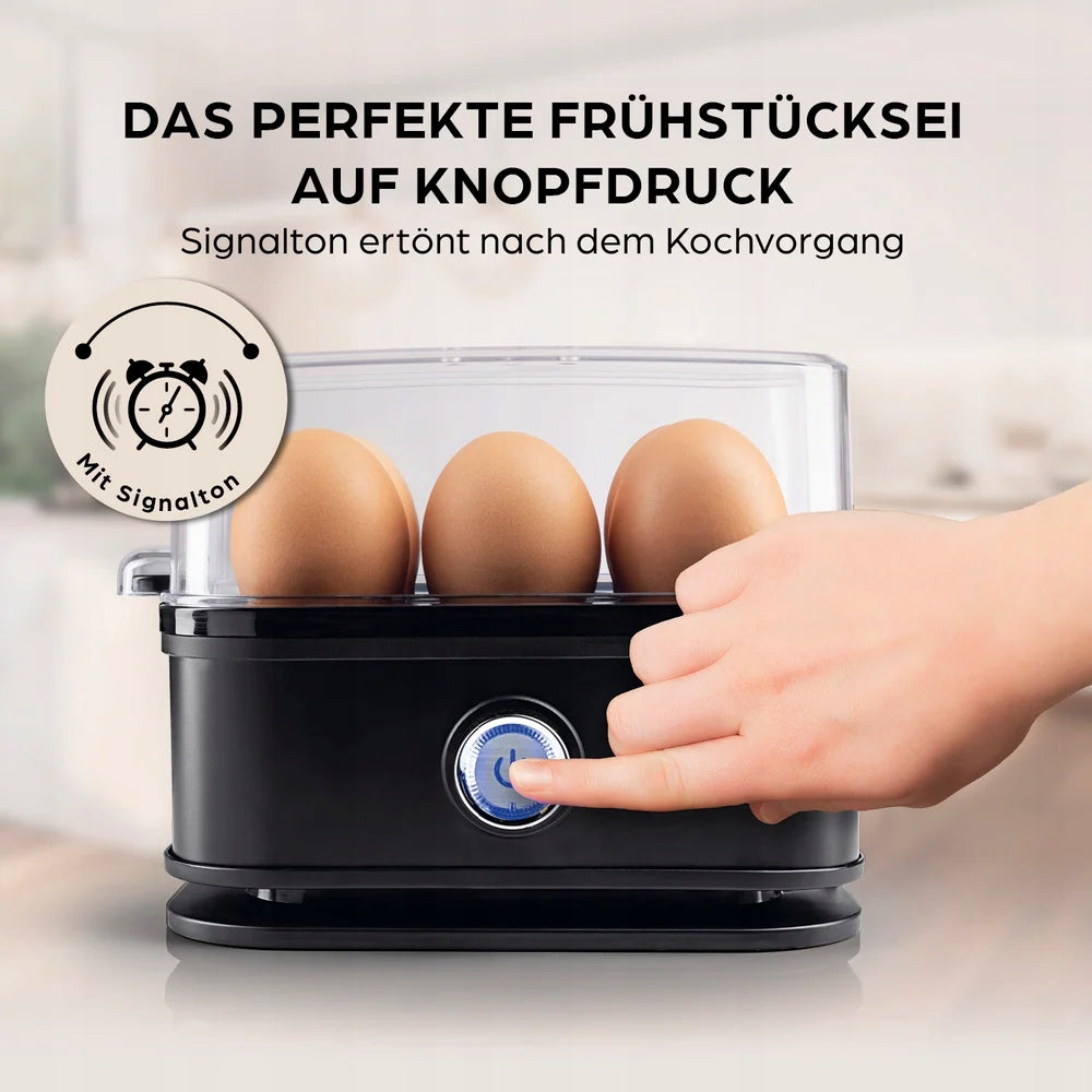 GOURMETmaxx Egg cooker for 6 pieces, 400 W, black Brand Gourmetmaxx