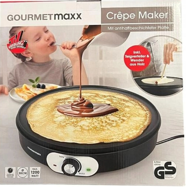 GOURMETmaxx pancake machine with a power of 1200 W Packaging status original