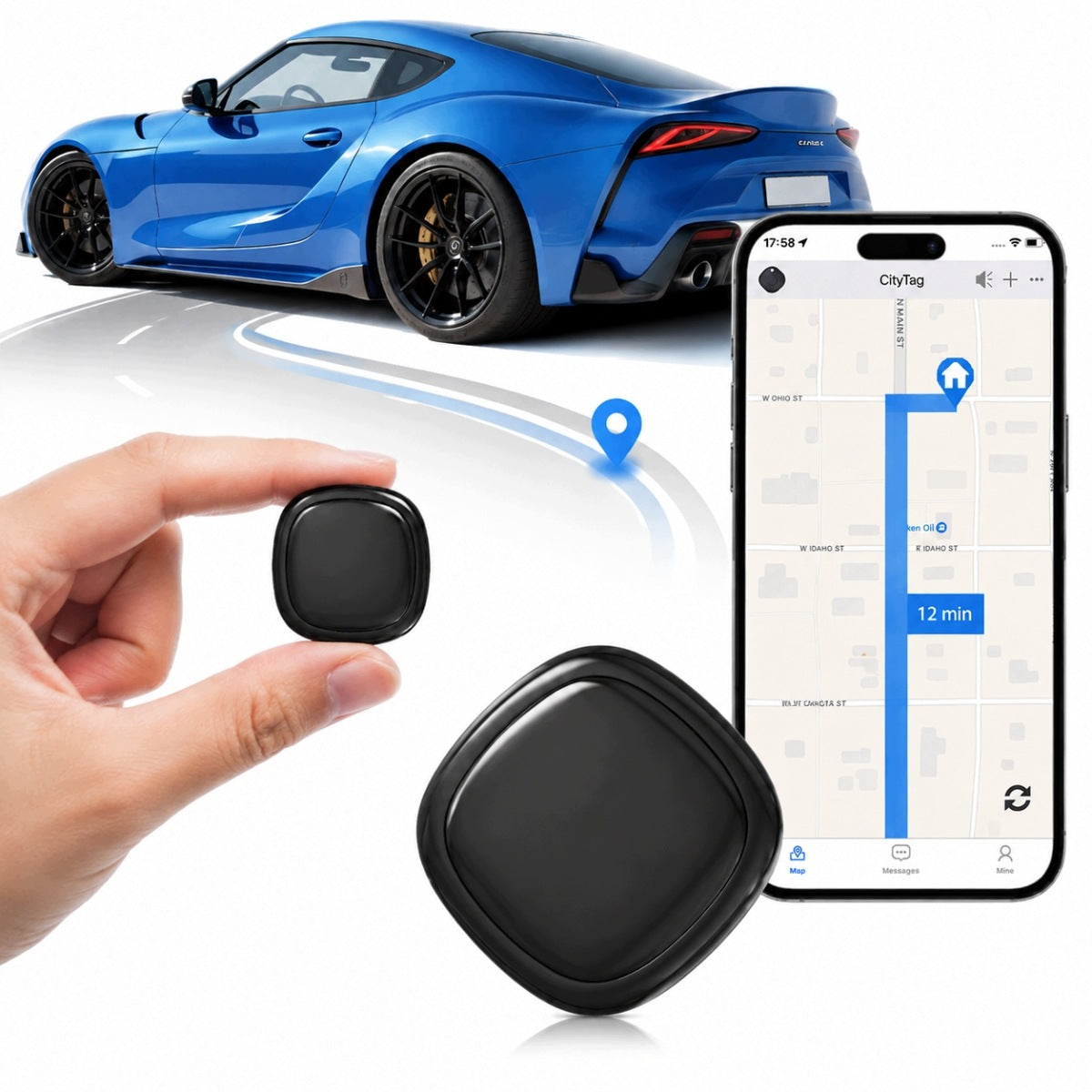 GPS LOCATOR WITHOUT SIM FREE MAGNET FOR CAR BIKE APP