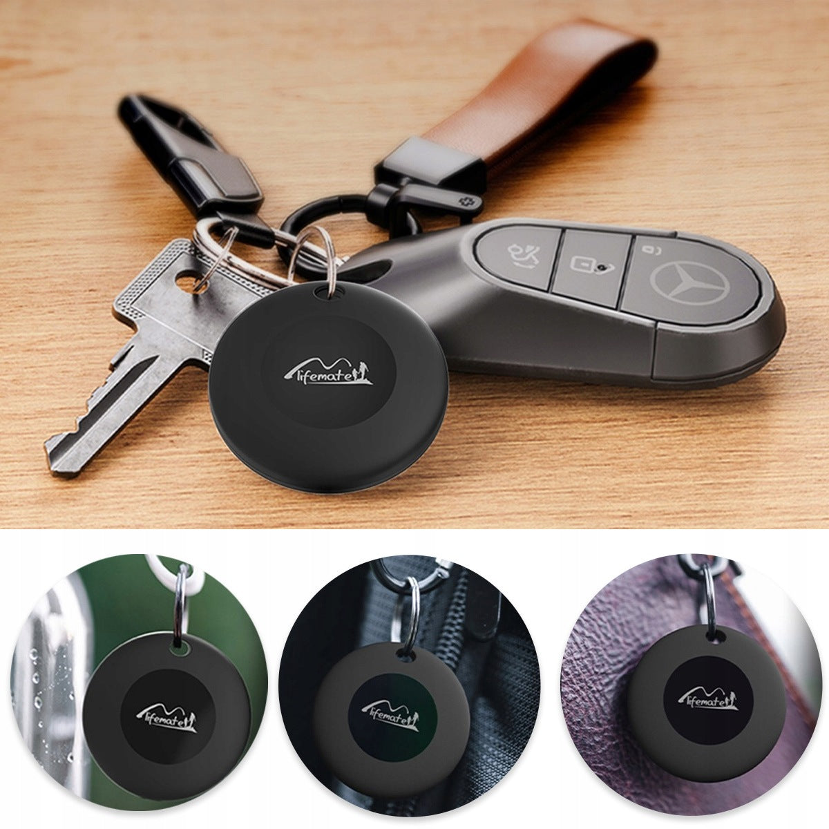 GPS Lifemate Life Tag Duo Android iOS + backpack key case Manufacturer code LifeTag DUO Android iOS + Brelok czarny