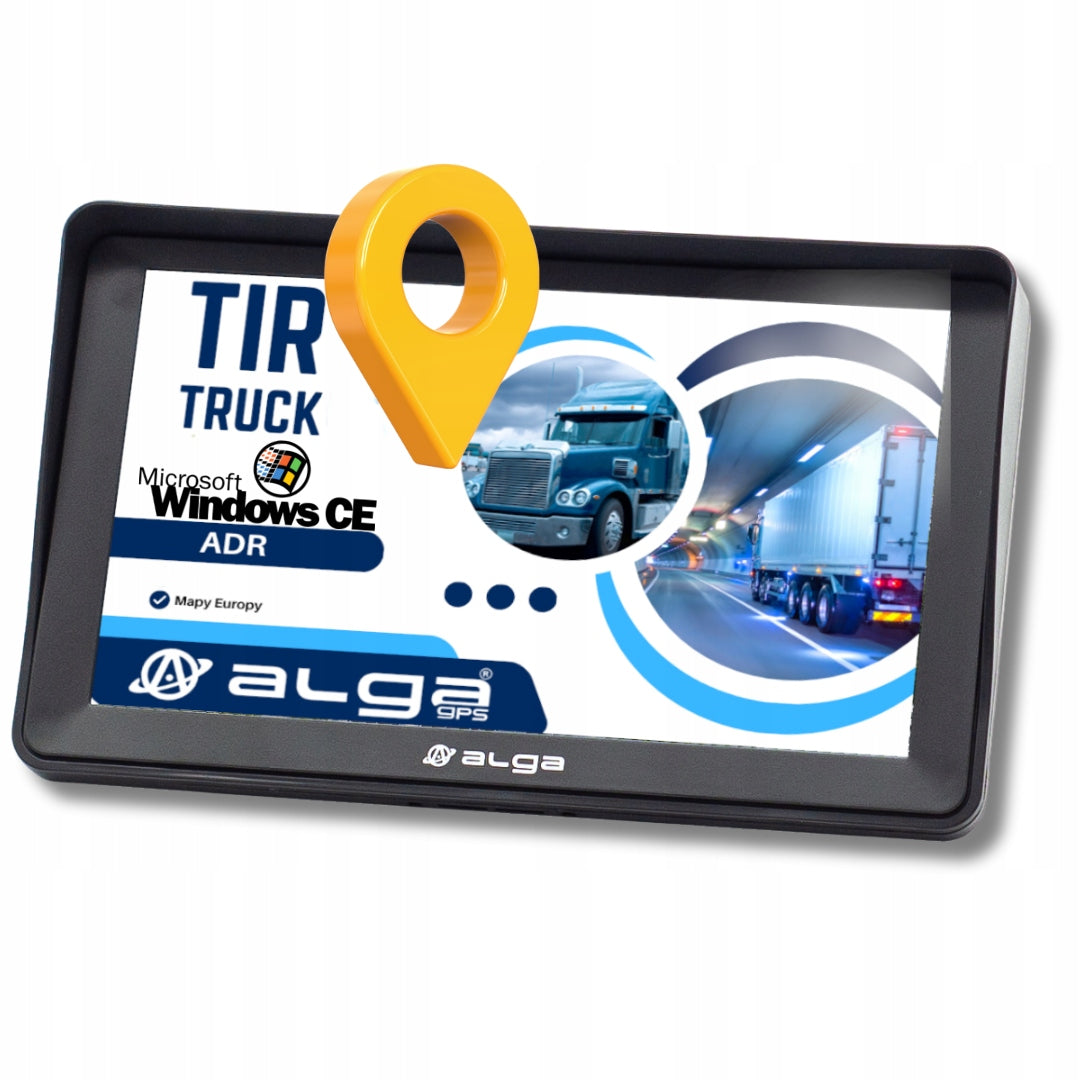 GPS Navigation ALGA A7 truck 2026 ADR TIR, Bus Manufacturer code A7 Navigacja GPS