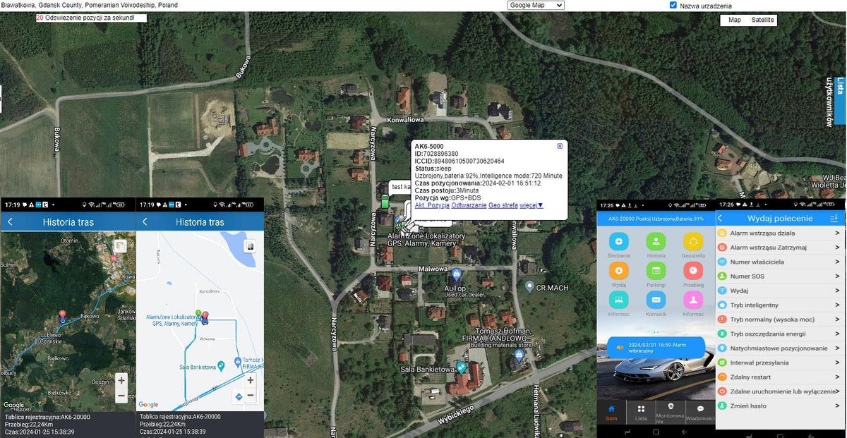 GPS locator 4G AK6-20000 AlarmZone, battery + alarms Manufacturer code AK6-20000