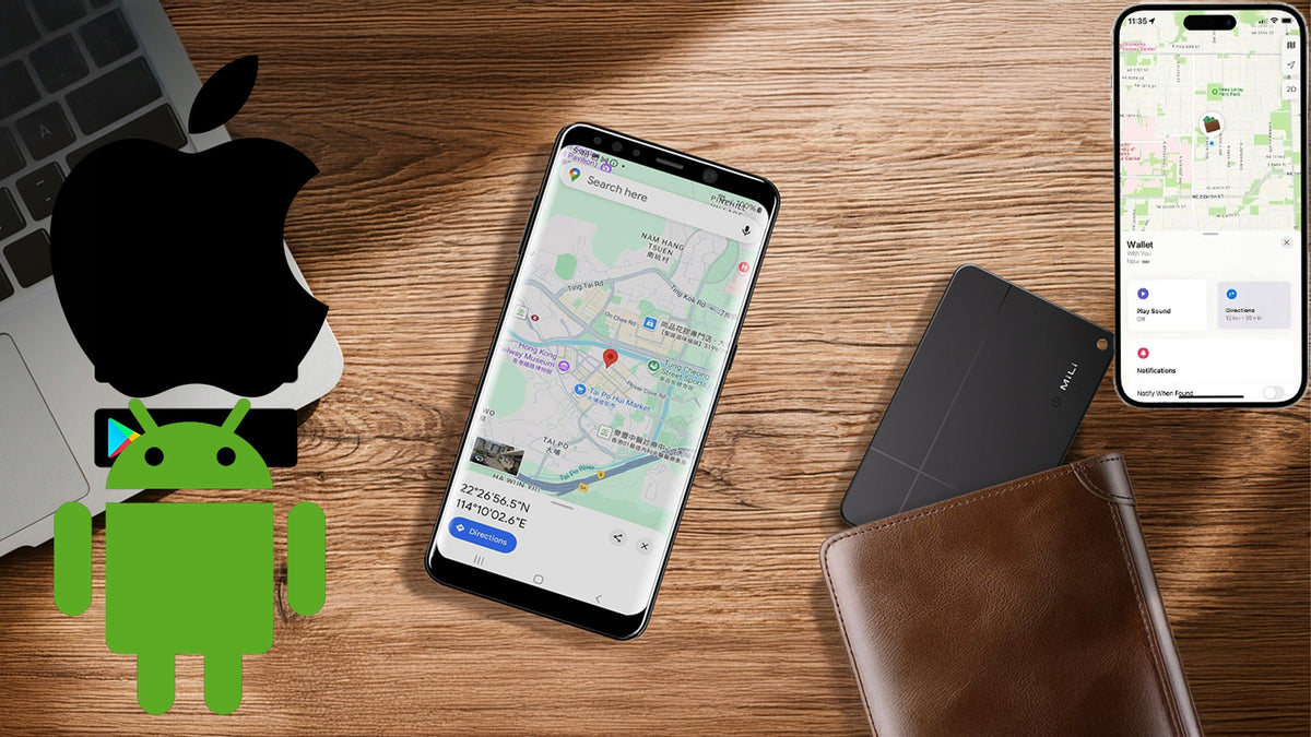 GPS locator Mili MiCard Pro wallet card BUSINESS CARD DUO ANDROID IOS Model MiCard Pro DUO HD-P16-E