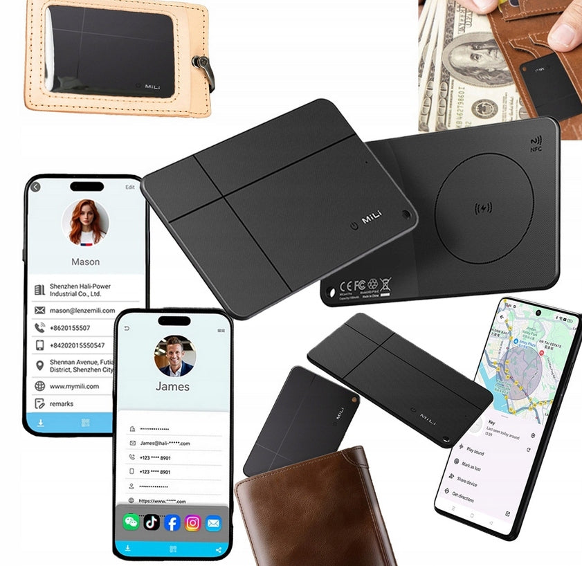 GPS locator Mili MiCard Pro wallet card BUSINESS CARD DUO ANDROID IOS
