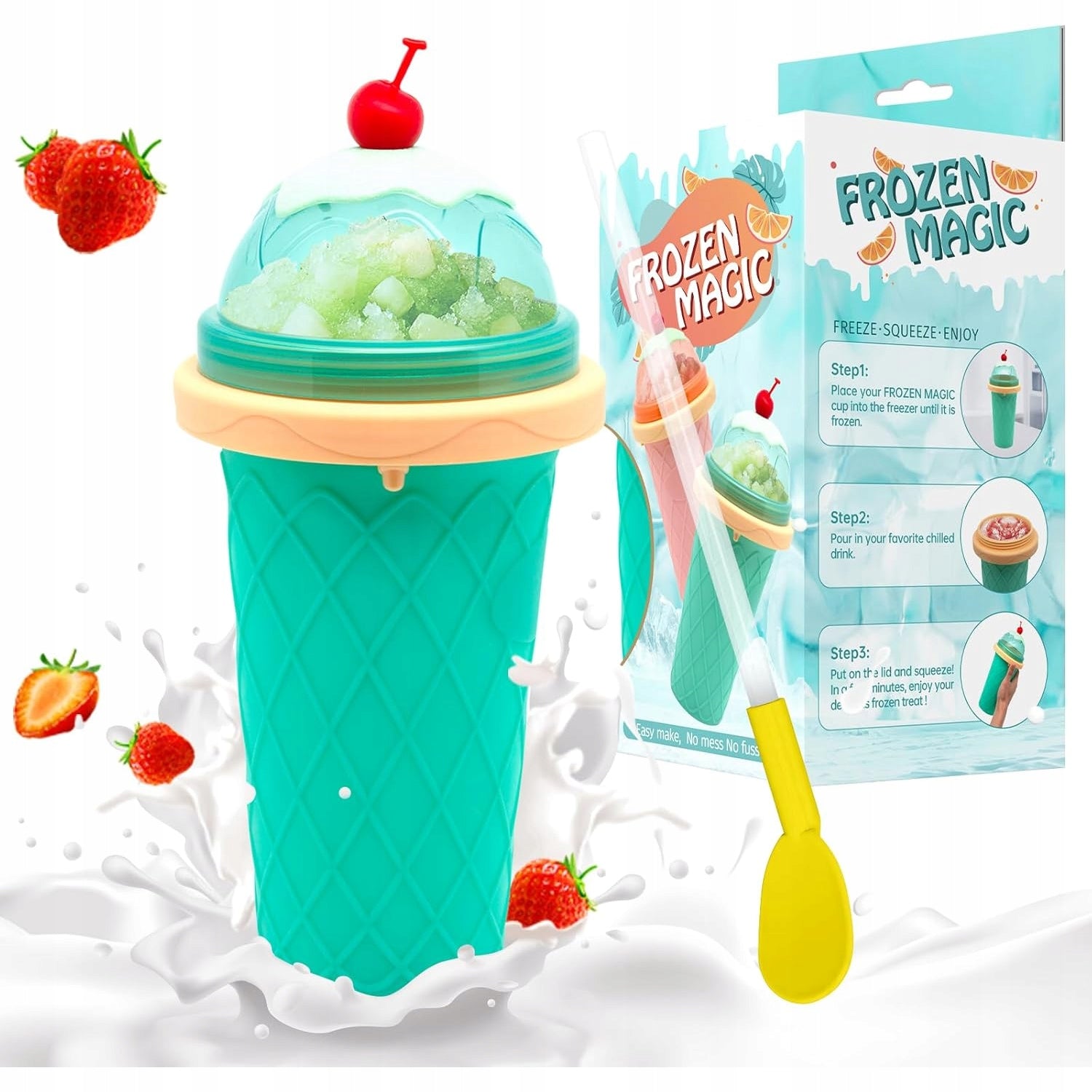 GRANITA SLUSHY SHAKER CUP FOR MAKING ICE CREAM SORBETS FROZEN DRINKS Packaging status original