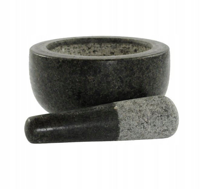 GRANITE Mortar and Pestle Low Diameter 15.5 cm Height 8 cm