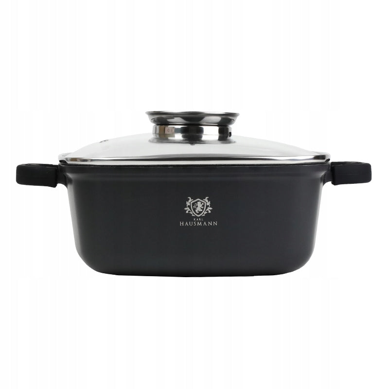 GRANITE POT FOR INDUCTION 4,4L SQUARE GAS GOOSEBERRY + FREEBIE