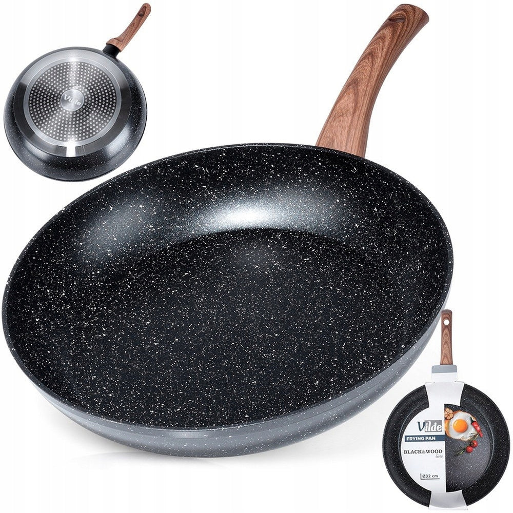GRANITE frying pan for frying stewing VILDE 32 cm for gas induction